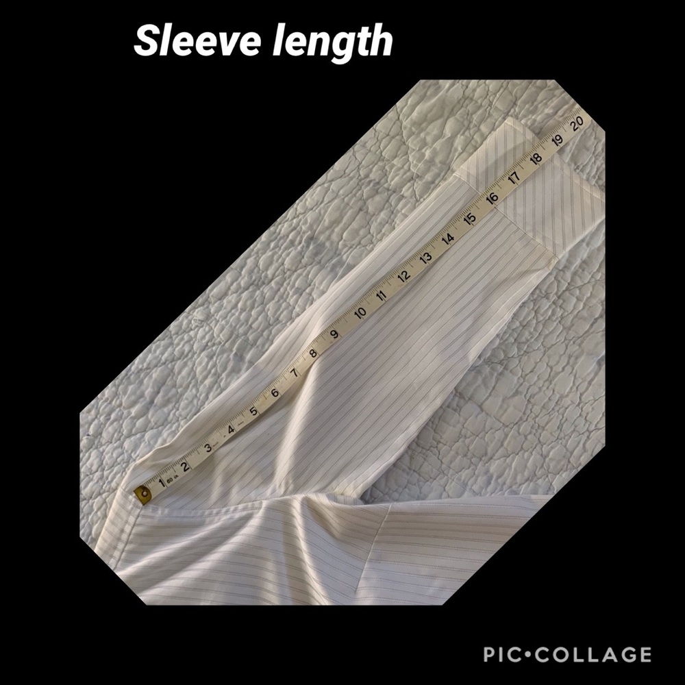 White Striped Ann Taylor blouse, white on white, 8 - Picture 5 of 5